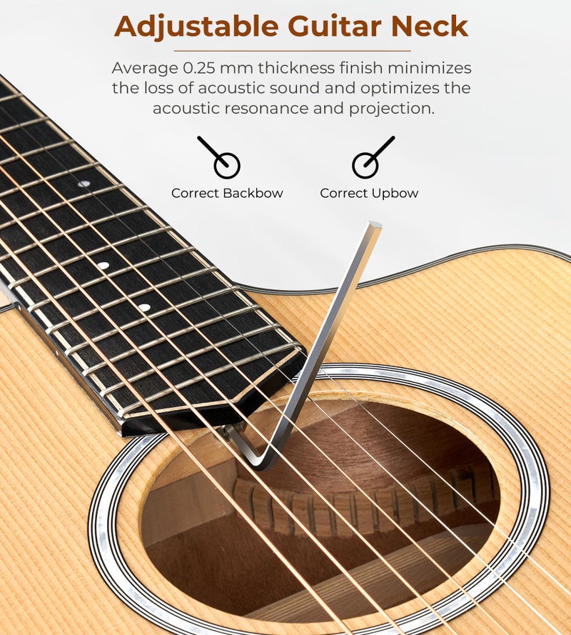 Vangoa Electric Acoustic Guitar 3/4 Size - 36 Inch Acoustic Electric Guitar Cutaway Acustica Guitarra Bundle for Beginners and Students, Spruce Top, Guitarra Electro Acustica by Vangoa - Image 4